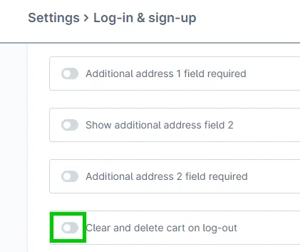 Settings for logon and logoff behaviour