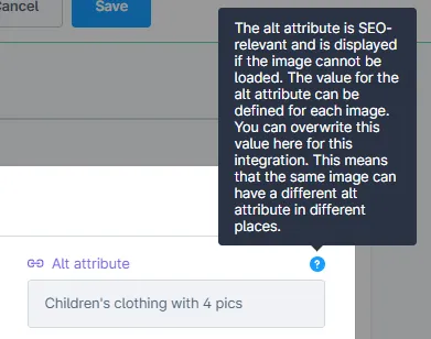 Alt attribute